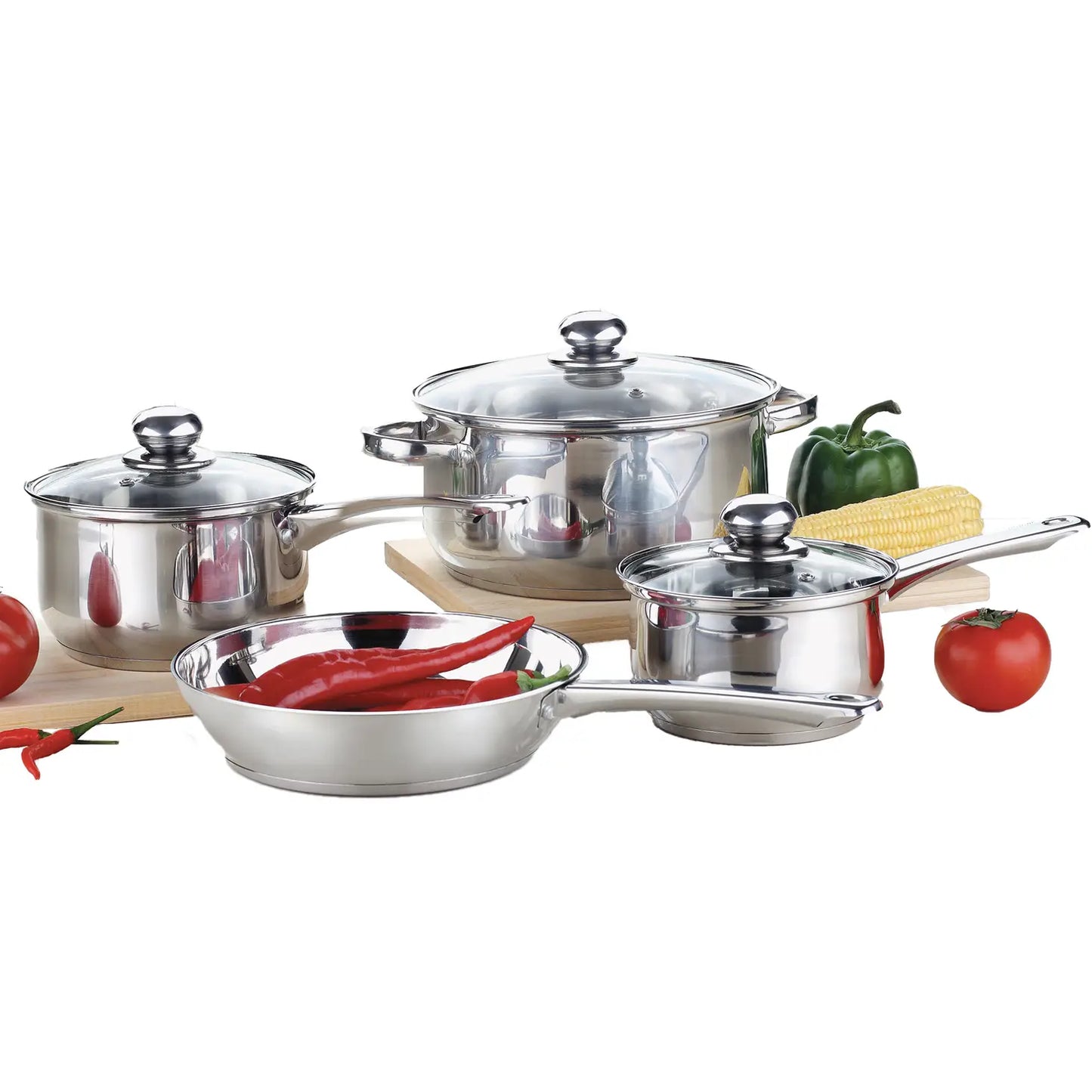 7 Pieces Stainless Steel Non Stick Cookware Set