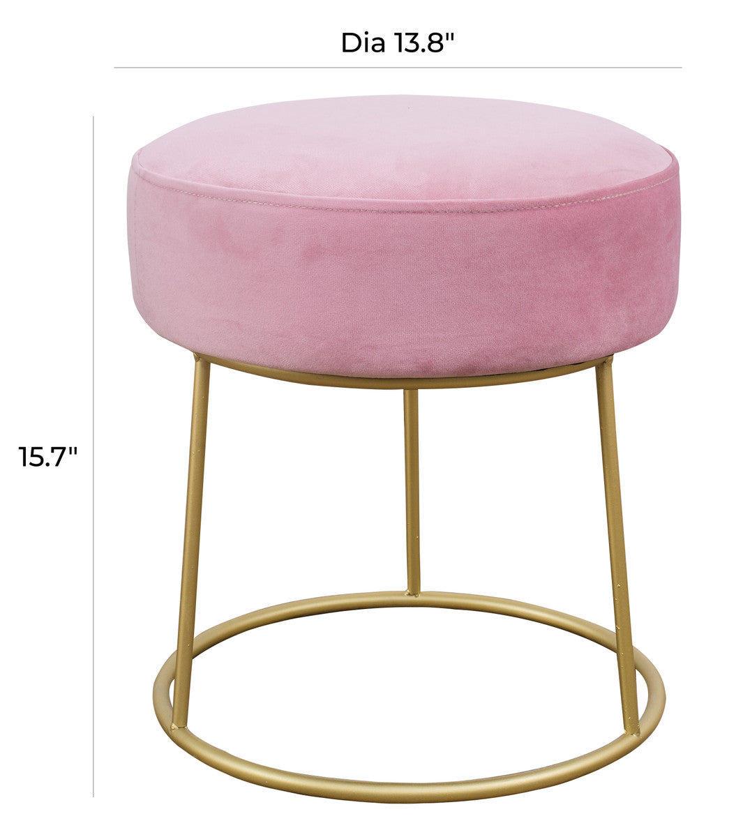 Nani Blush Velvet Stool