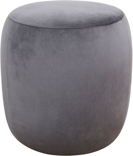 Wilna Grey Velvet Ottoman