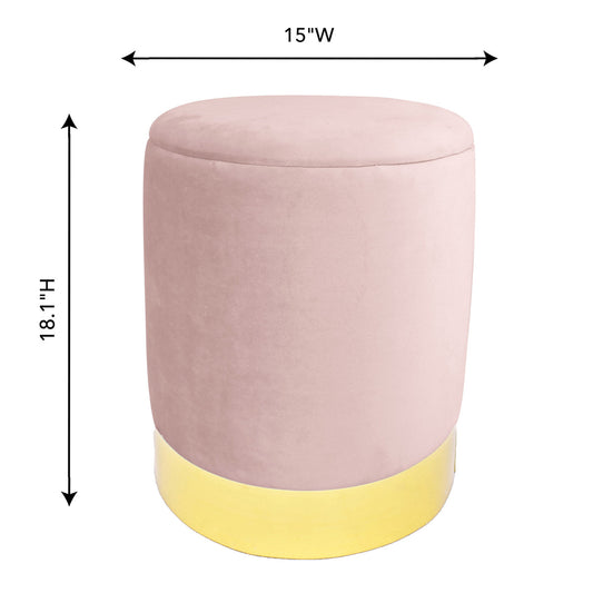 Lola Blush Storage Ottoman