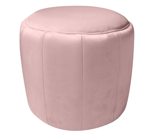 Ivy Blush Velvet Ottoman