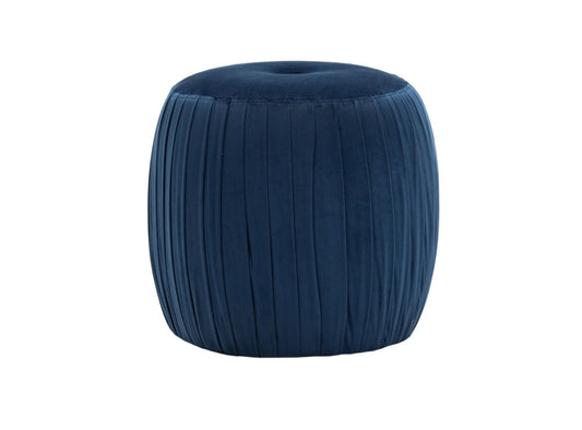 Tia Navy Velvet Ottoman