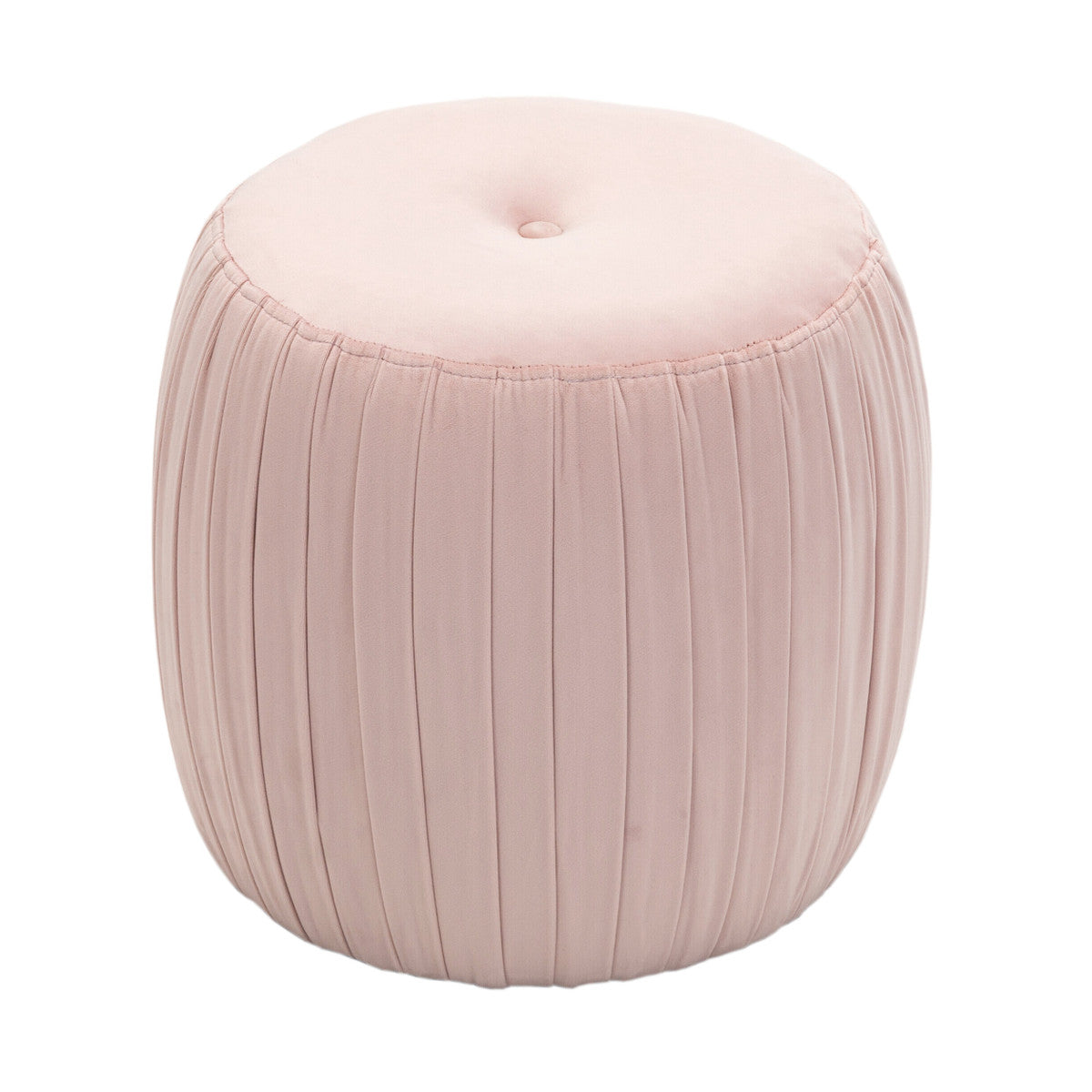 Tia Blush Velvet Ottoman