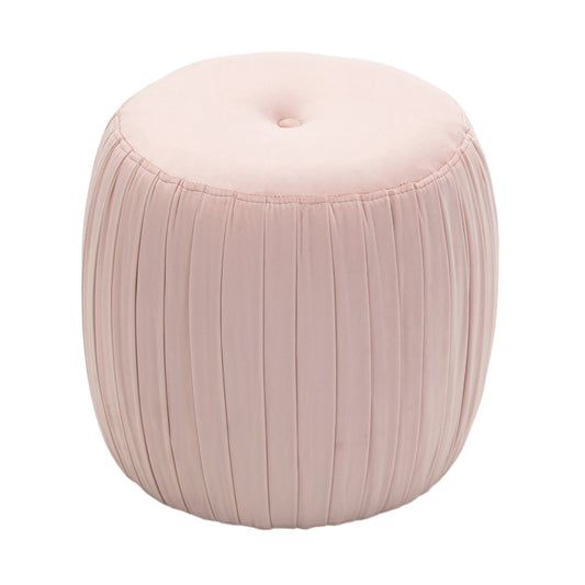 Tia Blush Velvet Ottoman