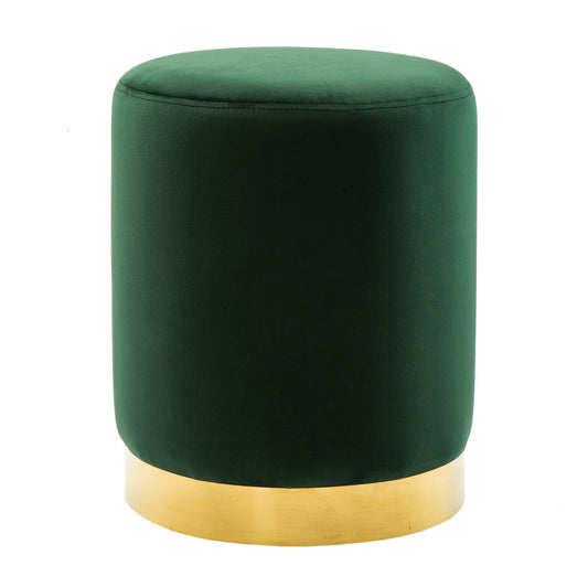 Lola Forest Green Velvet Ottoman