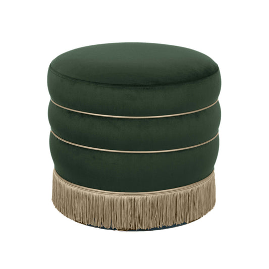 Layla Green Velvet Ottoman