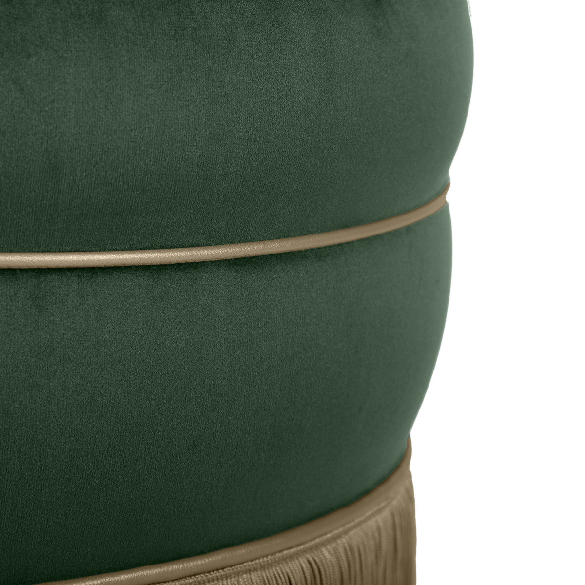 Layla Green Velvet Ottoman