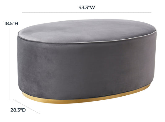 Catalina Grey Ottoman